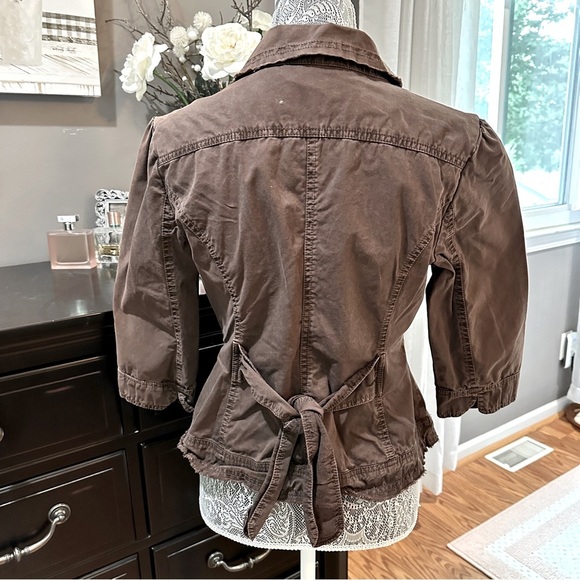 Tally Weijl “My Totally Sexy Jacket” Brown Utility Blazer L - Picture 7 of 16